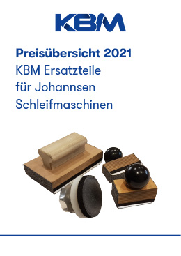 Preisübersicht 2021 KBM Ersatzteile für Johannsen Schleifmaschinen