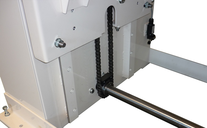 Langbandschleifmaschine MS92 Einband Tischhubmechanismus