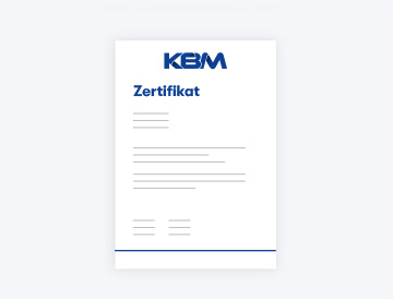 Langbandschleifmaschine von KBM Maschinenbau Zertifikat Vorschaubild